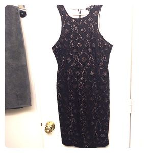 H&M little black lace dress size 6